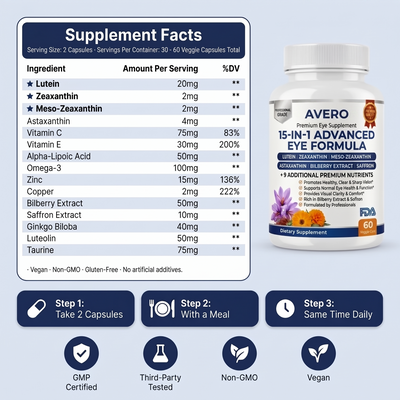 AVERO 15 in 1 Advanced Eye Formula