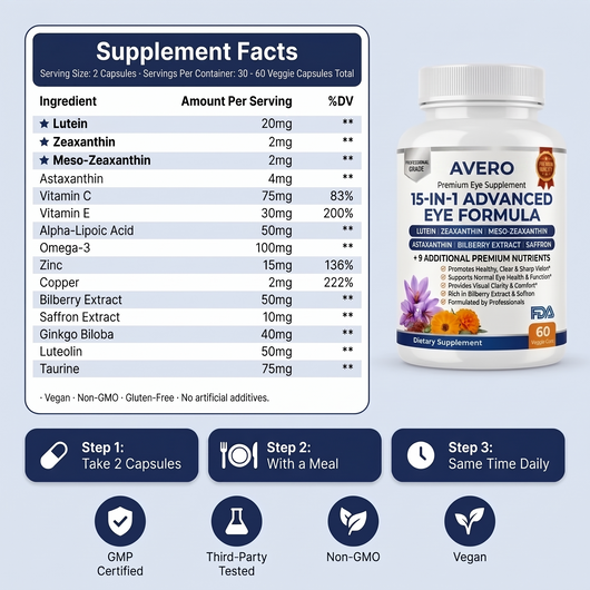 AVERO 15 in 1 Advanced Eye Formula